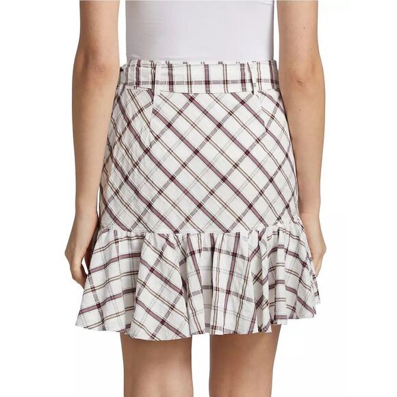 Veronica Beard Memphis Ruffle Plaid Mini Skirt - Picture 4 of 14